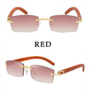 2022 Vintage randlose Sonnenbrille für Herren Mode quadratische Gläser Luxus Oculos De Sol Masculino Zonnebril Heren Lunette De Soleil