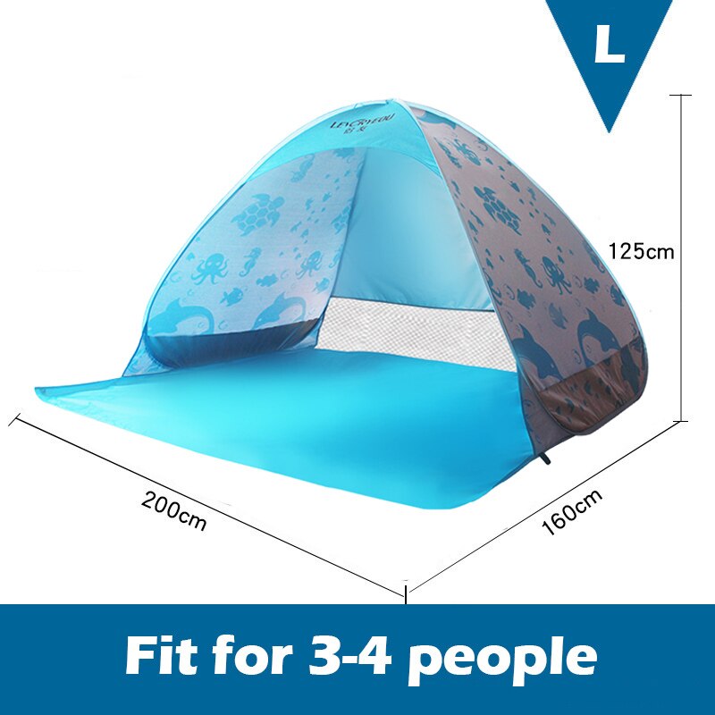 Full Automatic Camping Tent With Door Window Anti-UV Awning Tents Quick Opening Outdoor Sunshelter For 1-4 People Sunproof X147B