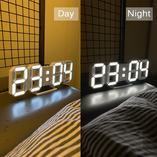 Digitaler Wecker, Tischuhr, gebogener LED-Bildschirm, Wecker für Kinder, Schlafzimmer, Temperatur, Snooze-Funktion, Wohnkultur