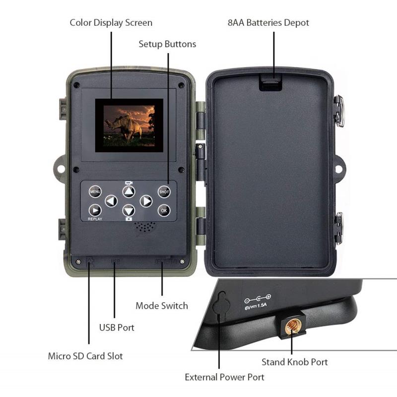 24MP 1080P Video Wildlife Trail Kamera Fotofalle Infrarot-Jagdkameras HC802A Wildlife Wireless Surveillance Tracking Cams