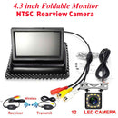 4.3&#39;&#39; HD Foldable Car Rear View Monitor Reversing LCD TFT Display Night Vision Backup Rearview Camera PAIL/NTSC for Vehicle