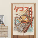 Japanese Door Curtain Partition Curtain Restaurant Decoration Curtain Noren for Noodle Store Kitchen Room Decoration