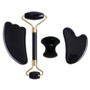 Natural Obsidian Face Massage Roller Gouache Scraper Guasha Massage Tool Gouache Stone Facial Jade Roller Massager Face Scraper