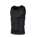 Men Sports Kneepad Elbow Shock Guard Compression Padded Shorts Shirt Vest Set Soccer Basketball Protective Gear Chest Rib Guards