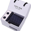 Joy Alice Wedding men neck ties gift box packing men brand luxury necktie pocket square silk tie set cufflinks handkerchief