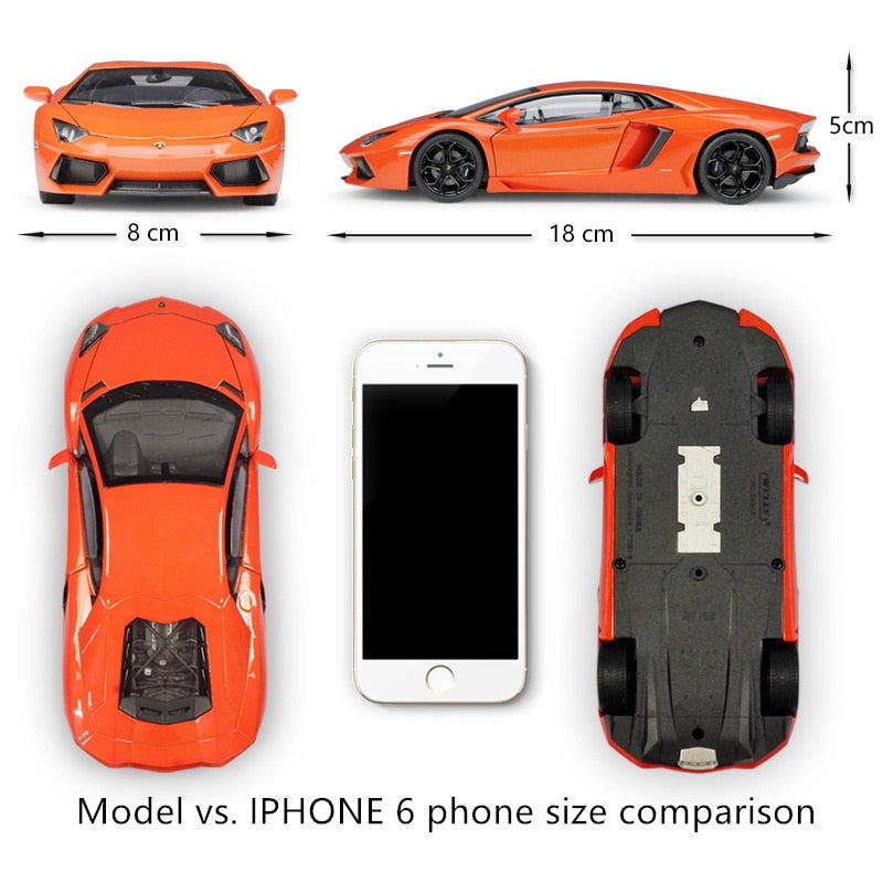 WELLY 1:24 Lamborghini Aventador LP700-4  Car Alloy Sports Car Model Diecast  Tail Car Wheels Toys For Children