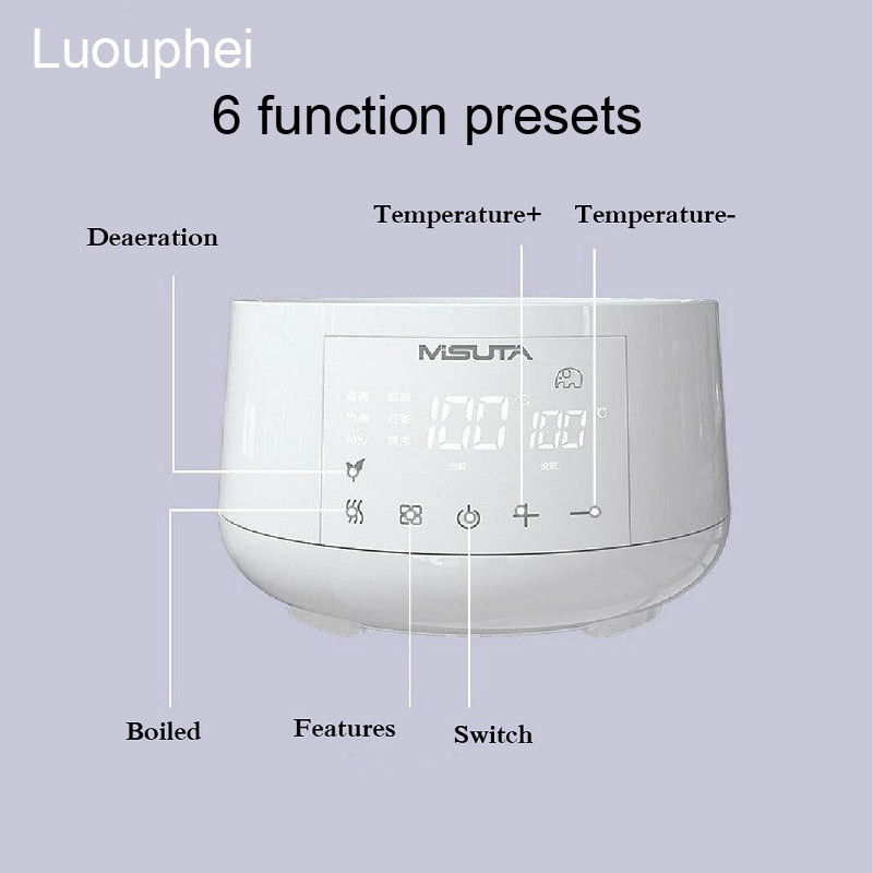 Regulador de leche termostático infantil de 1,2 l, hervidor de agua para bebés, mantiene el calor las 24 horas, agua caliente, olla de aislamiento inteligente, calentador de leche en polvo