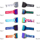 OTG Ski Goggles Snowboard Mask For Men Women Skiing Eyewear UV400 Snow Protection Over Glasses Adult Double Anti-Fog Cylindrical