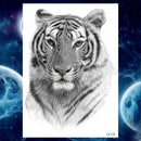 Pegatinas de tatuaje temporal de estilo veraniego, pluma de flor rosa para mujer, tatuajes falsos para hombre, tatuajes artísticos para brazo corporal, Lobo Tribal, León, Henna