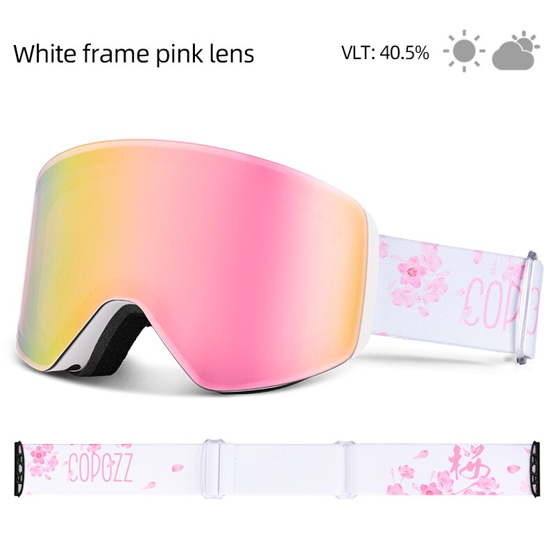 COPOZZ OTG Magnetic Ski Goggle Snowboard Mask For Men Women Personalized Eyewear Cylindrical UV400 Protection Snow Glasses Adult