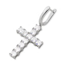 TOPGRILLZ Micro pavimentado Cruz Full Bling Iced Out Pendiente Cubic Zircon Oro Plata Color Charm Stud Pendientes Hip Hop Joyería