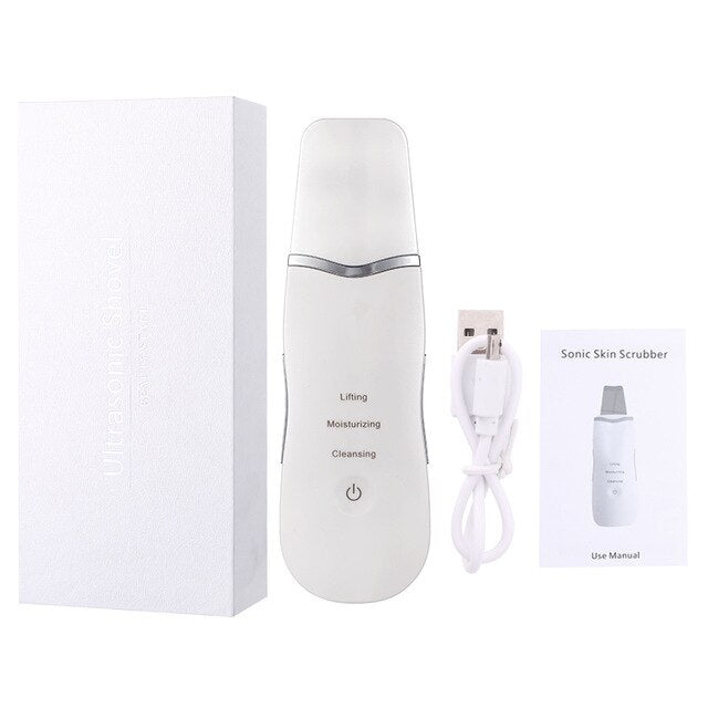 Cavitation Peeling Facial Cleaning Ultrasonic Skin Scrubber Deep Clean Ultrasonic Exfoliating Spa Scraper to Remove Blackheads