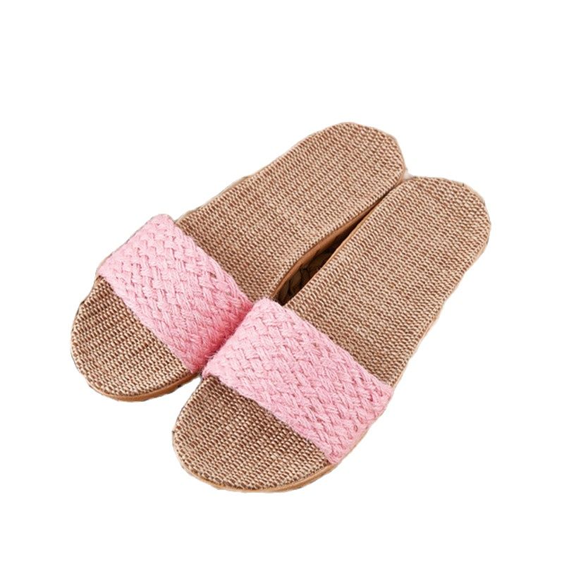Suihyung Women Slippers Female Casual Flax Slides 13 Colors Linen Belt Ladies Sandals Flip Flops Lovers Summer Indoor Home Shoes