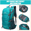 QUESHARK 40L Ultralight Waterproof Soft Foldable Camping Shoulder Backpack Climbing Travel Mountaineering Hiking Cycling Bag