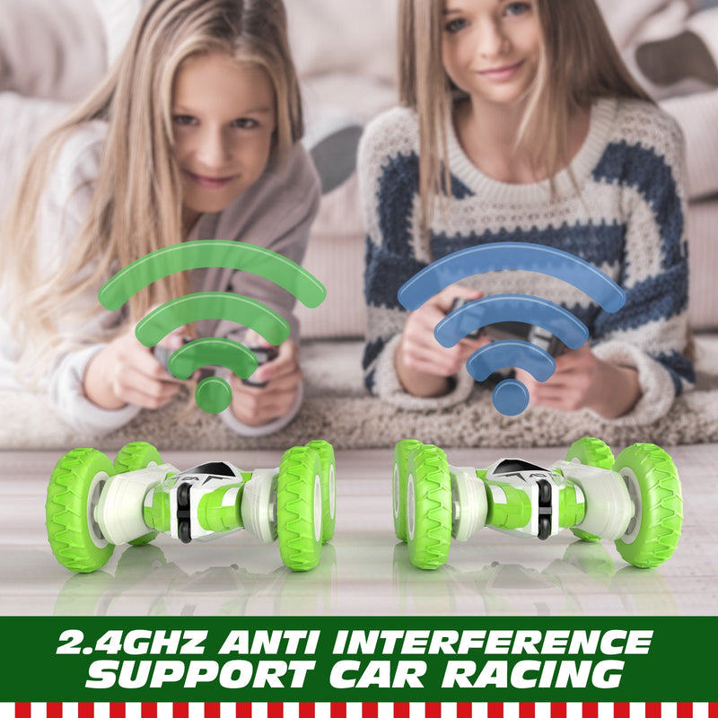 Sinovan Mini RC Cars Stunt Car Spielzeug, 2,4 GHz ferngesteuertes Auto, doppelseitige Flips, 360 ° drehbare Fahrzeuge, Spielzeuggeschenke für Kinder