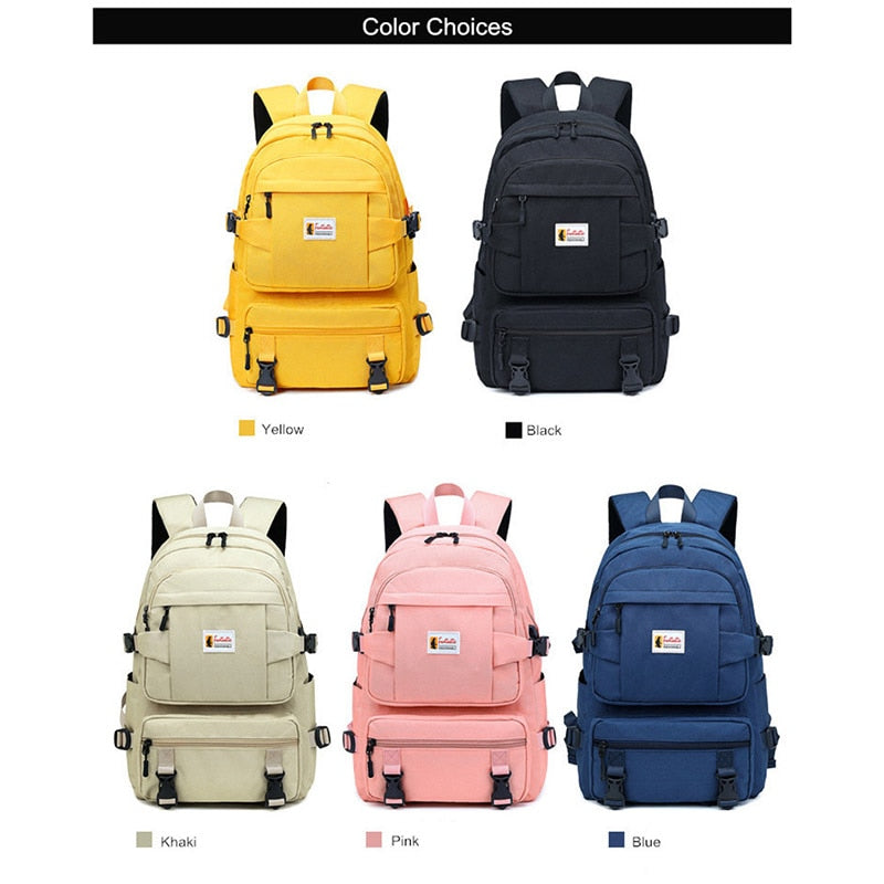 Mochila amarilla de moda para niños, mochilas escolares para niñas, mochila escolar grande Oxford impermeable para adolescentes, mochila escolar para niños