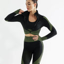 Nahtlose Frauen Set Frauen Sport Gym Anzüge Fitness Sport Langarm Frauen Kleidung