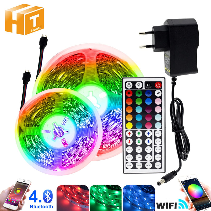 RGB-LED-Streifen 5m 10m 20m 5050 RGB Wechselbares DC12V Flexibles LED-Band WLAN / Bluetooth / Musiksteuerung LED-Streifen RGB.