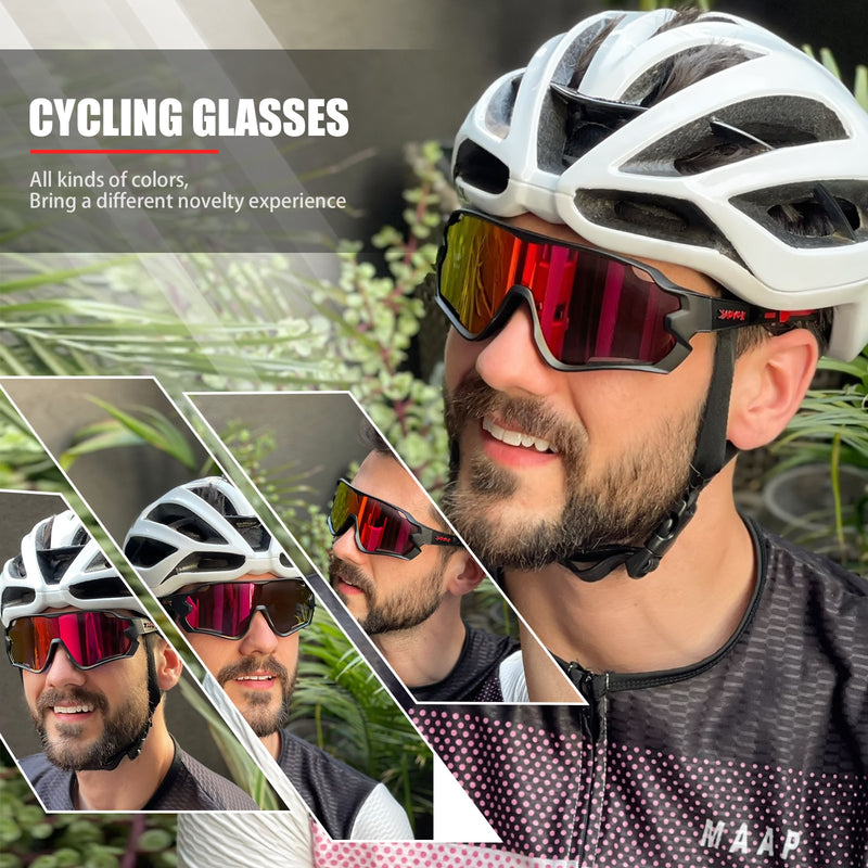 MTB Bike Eyewear Man Woman Cycling Sunglasses Uv400 Polarized Bicycle Glasses Sports Racing Riding Goggles Ciclismo 1 Lens