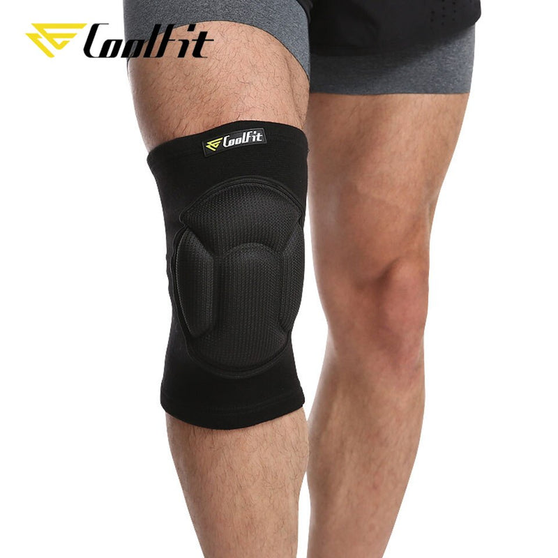 CoolFit, 1 par, engrosamiento, fútbol, ​​voleibol, deportes extremos, rodilleras, soporte, protección, ciclismo, rodillera, rodillera