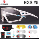 X-TIGER Photochromic Cycling Sunglasses 5 Lens UV400 Mountain Bike Glasses Men Outdoor Sports Cycling Goggles With Myopia Frame
