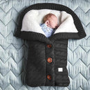Autumn and Winter Stroller Baby Sleeping Bag Outdoor Button Baby Knitted Sleeping Bag Wool Brushed and Thick Baby&