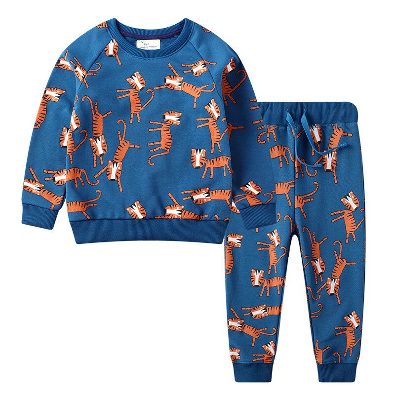 Jumping Meter Langarm Dinosaurier Babykleidung Sets für Jungen Mädchen Herbst Winter Outwear Outfits Baumwolle Mode Jungen Anzüge