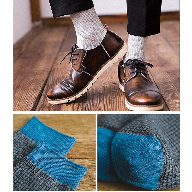 2021 Herbst Winter neue hochwertige Bio-Baumwolle Harajuku glückliche Männer Socken Kompressionssocken Herren Business Kleid lange Socke Geschenk