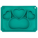 TYRY.HU Baby Dinner plate set Baby Feeding Plate Training Bowl Spoon Fork Dinosaur Cartoon Illustration Non-slip Dinner Plate