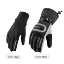 Guantes de ciclismo ROCKBROS de invierno de 40 grados, guantes impermeables de lana para mantener el calor, guantes de pantalla táctil para bicicleta, Moto, esquí, senderismo