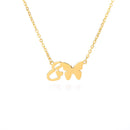 Schmetterling Initial Halskette Für Frauen Edelstahl Goldkette AZ Buchstabe Halskette Anhänger Bijoux Femme 2020 Boho Schmuck Geschenk