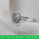 BALMORA 100% Real 925 anillos budistas de plata esterlina para mujer señora anillo giratorio tibetano oración Mantra anillo buena suerte anillo regalo