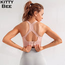 High Impact Sport-BH Nahtloser Yoga-BH Gym Push-Up Büstenhalter Sport Femme Sport-BH Top Fitness Frauen Verstellbares nahtloses Top
