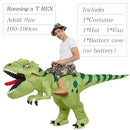 Velociraptor T REX mascota disfraz inflable para niños Anime disfraces de Halloween dinosaurio regalo de cumpleaños para fiesta Cosplay soplar