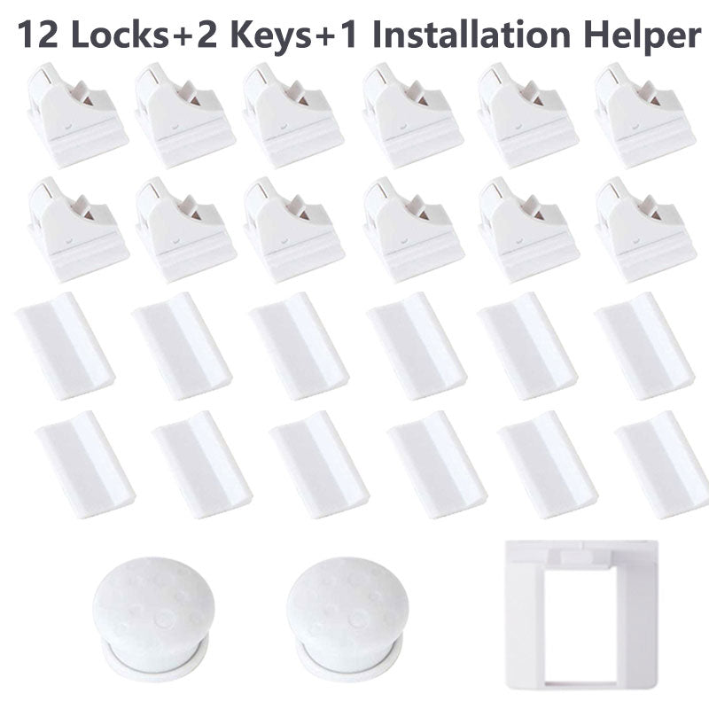 12+3 Pcs Magnetic Child Lock Children Protection Baby Safety Lock Drawer Latch Cabinet Door Lock Limiter Infant Security Locks