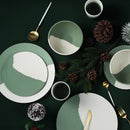 Eco Friendly Bamboo Fiber Tableware Set Lightweight Bamboo Plates Dinnerware Plate Bowl Cup Set for Party Camping Mother&