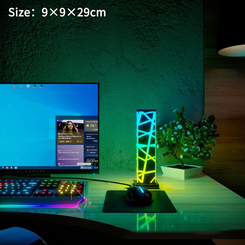 Postmodernes Design Acryl USB LED Tischlampe 3D Schlafzimmer Nacht LED Zauberwürfel Nachtlicht Farbe Atmosphäre Schreibtischlampen Beleuchtung