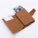 DIENQI Rfid Men Wallets Classic Card Holder Walet Male Purse Money Wallet Zipper Big Brand Luxury Black Leather Wallet For Men