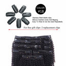 Showcoco Afro Kinky Curly Clip en extensiones de cabello humano HairClip 125 8pcs Clip en extensión de cabello humano real 4c Remy hecho a máquina