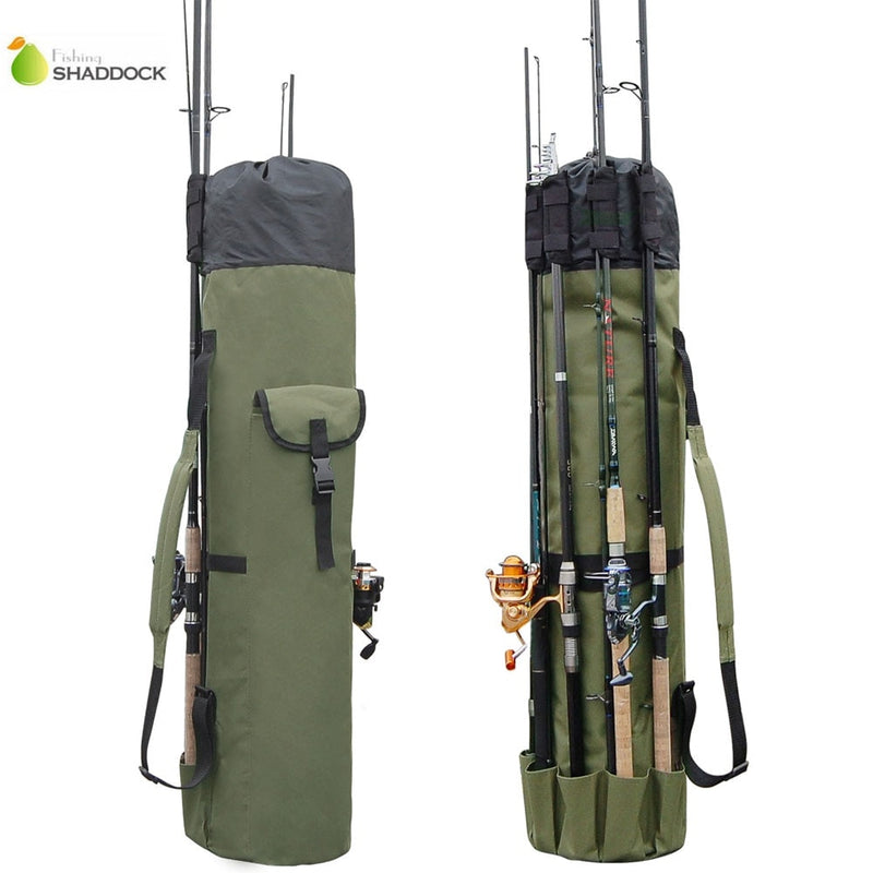 Bolsas de pesca de nailon multifunción portátiles para pesca Shaddock, bolsa para caña de pescar, estuche para aparejos de pesca, bolsa de almacenamiento de herramientas