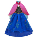 Frozen 2 Fantastic Anna Princess Dresses Girls Halloween Costume Long Gown Kids Carnaval Wedding Dress Children Cosplay Clothing