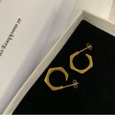 Pendientes Geo de titanio para mujer, joyería de acero inoxidable 361L, vestido de fiesta Punk Brincos T Show Runway, estilo coreano japonés raro INS