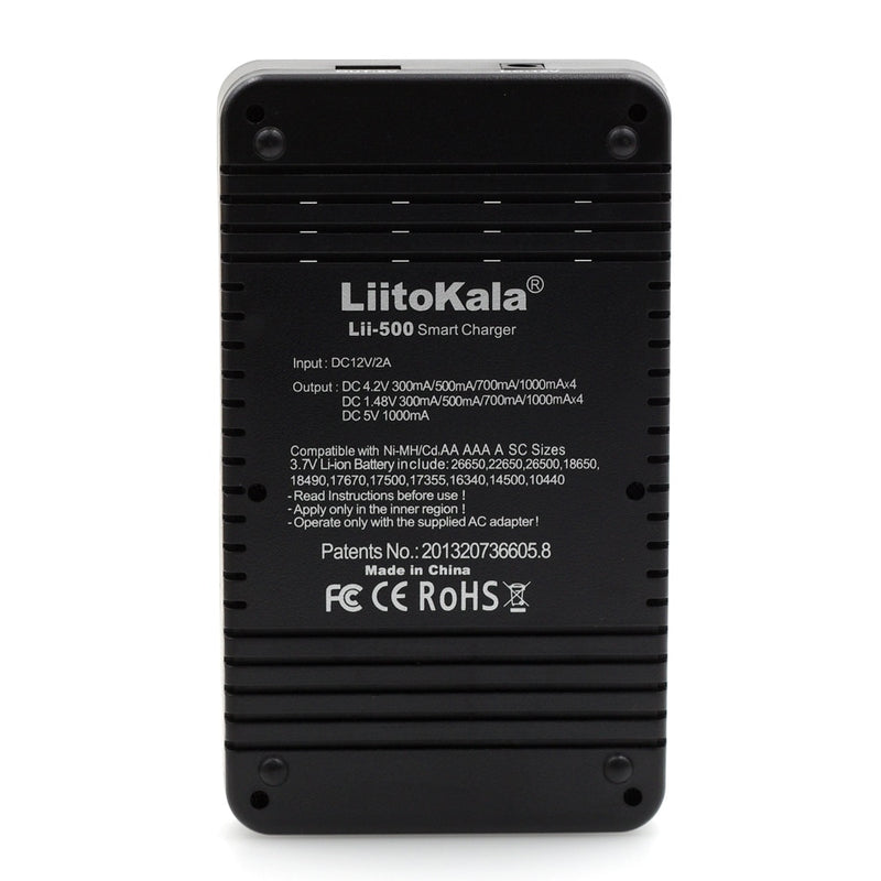 Cargador de batería Liitokala Lii-500 LCD, carga 18650 3,7 V 18350 18500 16340 25500 10440 14500 26650 1,2 V AA AAA NiMH batería