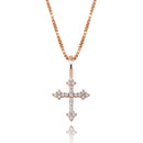 TOPGRILLZ 925 Sterling Silver Women Pendant Iced Cubic Zirconia Cross Pendant Fashion Hip Hop Jewelry For Gift