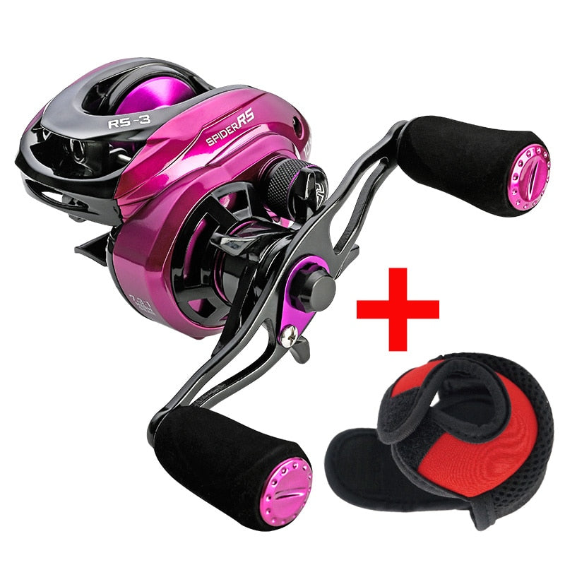 Jitai RS-3 Gull Wing Baitcasting Fishing Reel 7.3:1 High Speed 19 LB Max Drag UltraLight Spool Carp Casting Reel Fishing