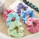 Wholesale Women Winter Velvet Scrunchie Pack 12pcs/lot Bright Pastel Color Elastic Hair tie Rope Girl Hair Schrunchy Set 2022