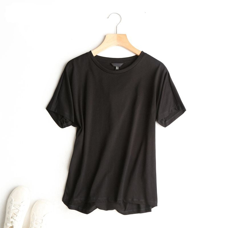 Tangada 2022 women khaki basic cotton T shirt short sleeve O neck tees ladies casual tee shirt street wear top 6D5