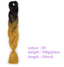 Black Star Hair Ombre Jumbo Extensiones de cabello trenzado Trenzas retorcidas de 24 pulgadas Fibra de cabello sintético para trenzado retorcido para mujeres