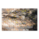 Hand Painted Oil Painting On Canvas Abstract Textured Brown Trees With Yellow Leaves Wall Art Painting For Modern Home Decor