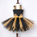 Lol Surprise Dolls Bow Dress for Girls Kids New Year Costumes Princess Girl Tutu Dresses with Big Bowknot Headband Child Clothes